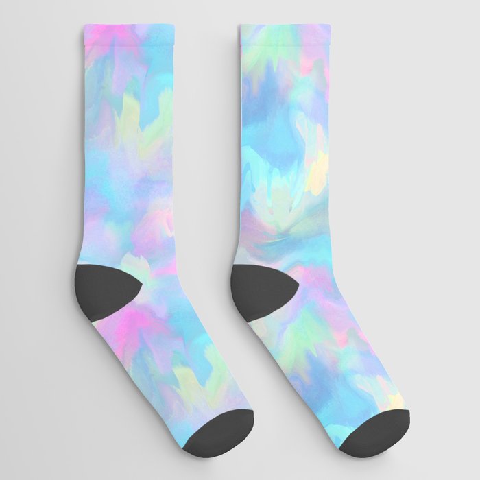 Y2K Cotton Candy Marble Socks