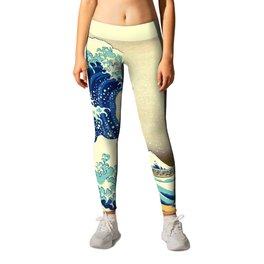 The Great Wave Off Kanagawa Katsushika Hokusai Leggings