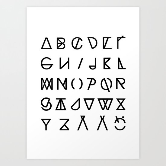 GRAPHIC ALPHABETS Art Print