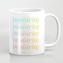 Positivity Rainbow Gradient #pastel Coffee Mug
