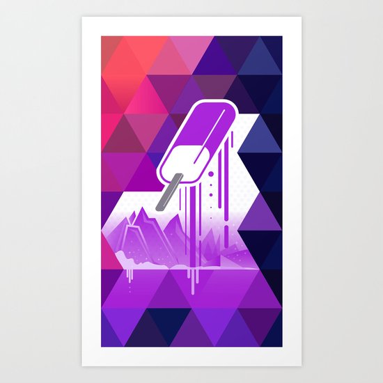 Grape Popsicle Art Print