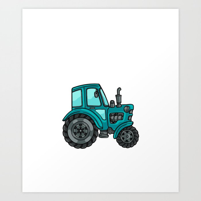 Tractor Farmer Driver Kids Seat Art Print
