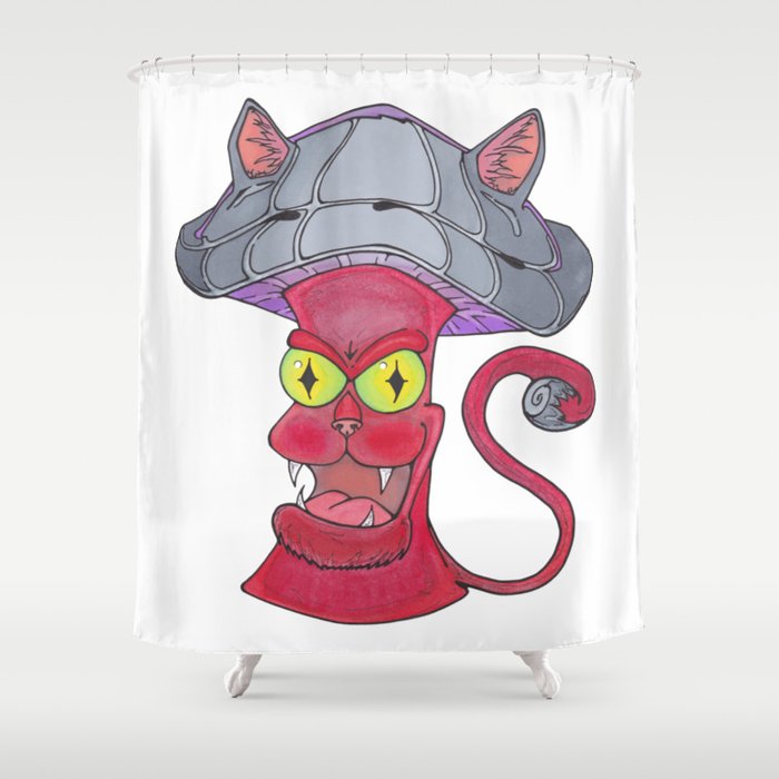 Kitty Shroomie #1 Shower Curtain