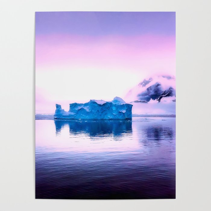 Pink Antarctica Poster