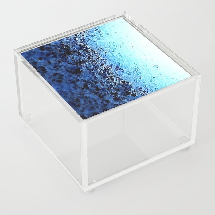 Blue Ombre CrystalS Acrylic Box