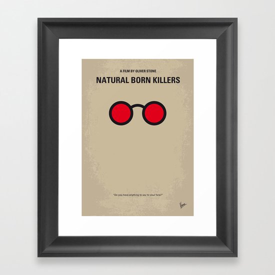 No139 My Natural Born Killers minimal movie poster Framed Art Print