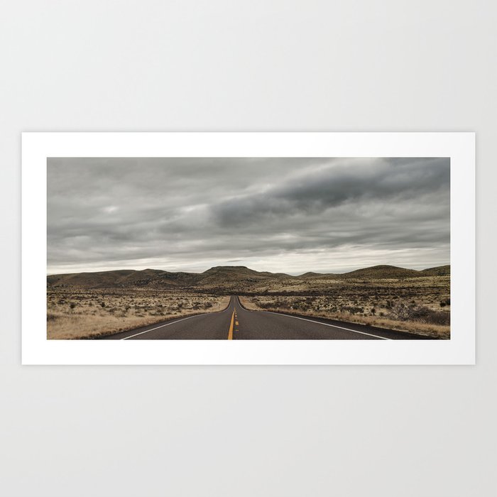 The Road to Marfa, Texas  Art Print