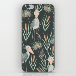 The Magnificent Shoebill Pattern iPhone Skin