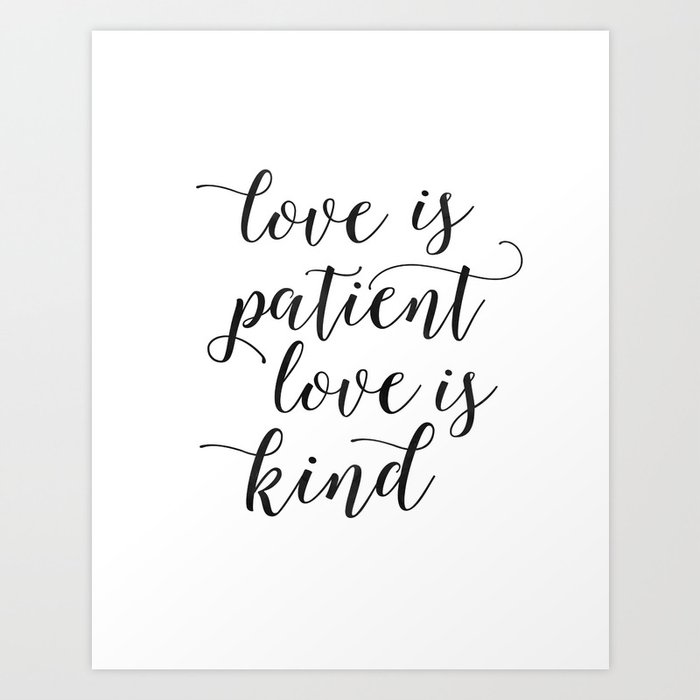 LOVE FAMILY SIGN, Love Is Patient Love Is Kind,Love Quote,Love Art,Family Quote,Living Room Decor,Ho Art Print
