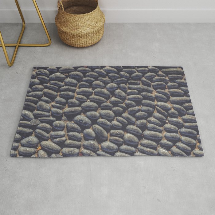 Black Pebble Rug By Textures Society6