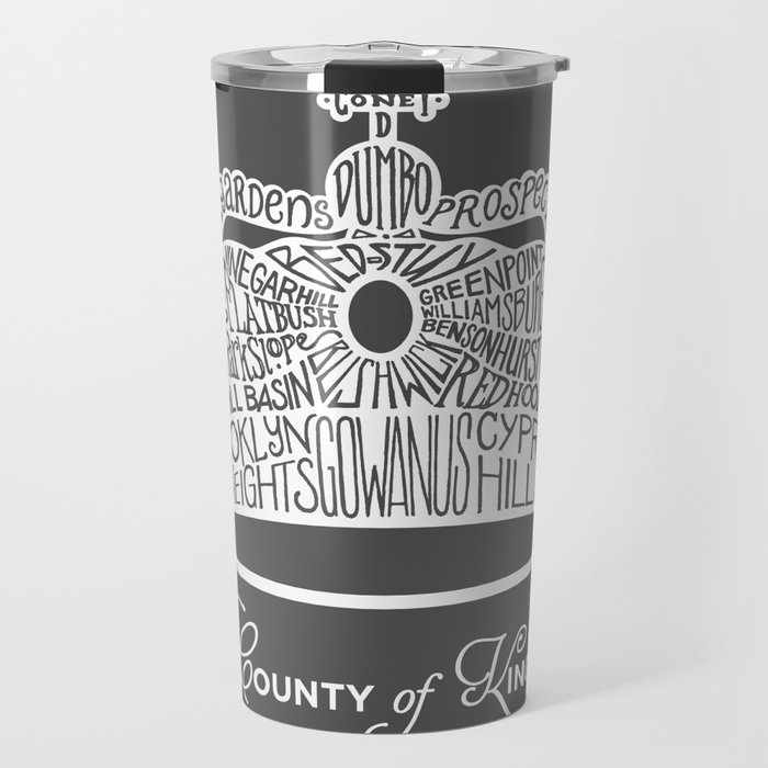 County of Kings | Brooklyn NYC Crown (WHITE) Travel Mug