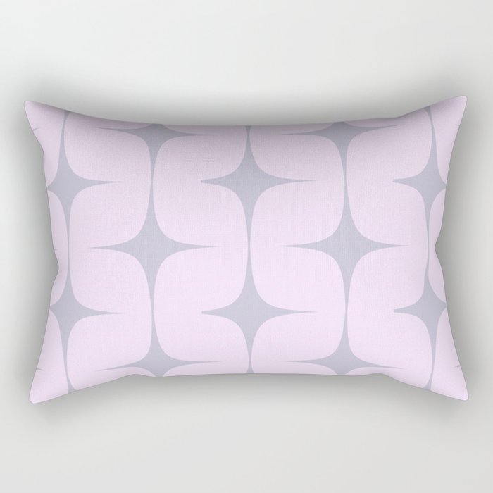 Scandinavian Mid-century Design Pattern in Purple  Rectangular Pillow