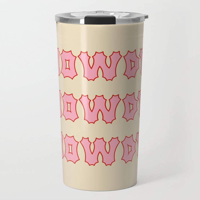 Gothic Cowgirl, Pink and white Travel Mug