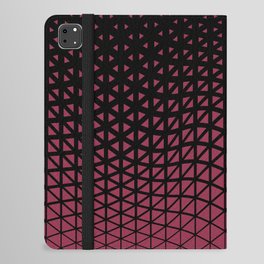 Black and Dark Pink Triangle Wave Pattern Pairs DE 2022 Trending Color Scarlet Apple DEA146 iPad Folio Case