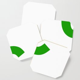 letter C (Green & White) Coaster