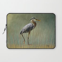 Great Blue At The Beach Laptop Sleeve