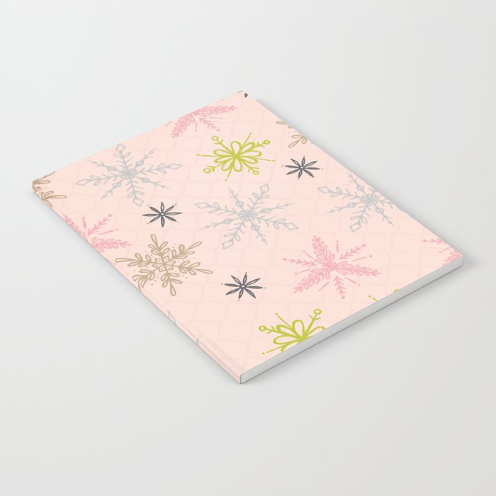 Pink Colorful Snow Notebook