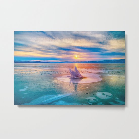 The Strange Ice Circle of Baikal Metal Print