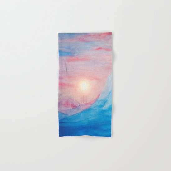 Pastel vibes watercolor 02 Hand & Bath Towel