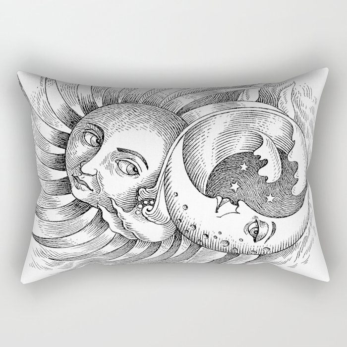 Moon and Sun Rectangular Pillow