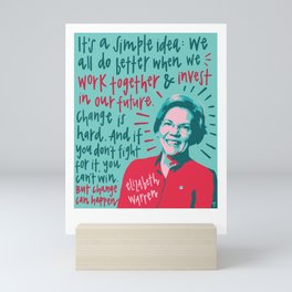 Elizabeth Warren. Mini Art Print