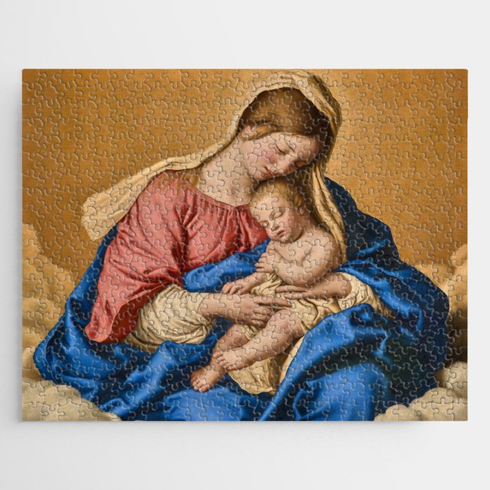 Madonna with the Sleeping Child, 1640-1685 by Sassoferrato Jigsaw Puzzle