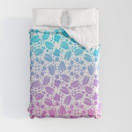 Floral Palm Spiral 1 Duvet Cover