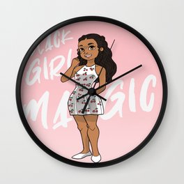 Cute Girl Magic 2 Wall Clock