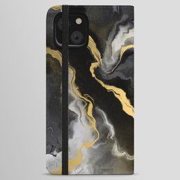 Gold mine marble iPhone Wallet Case