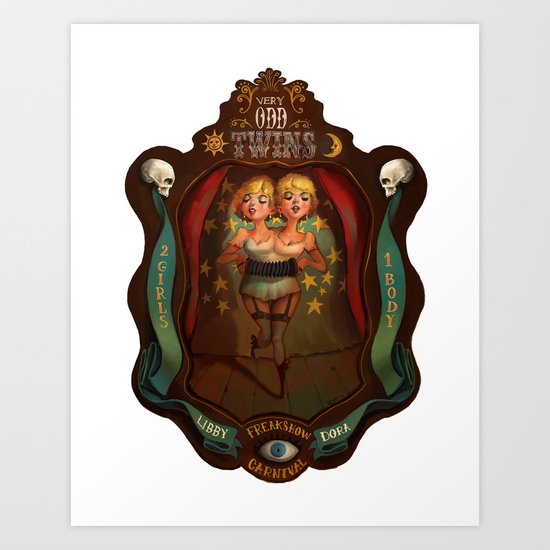Very Odd Twins Art Print