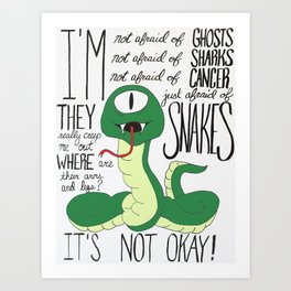 Bob's Burgers - Afraid of Snakes color Art Print