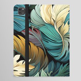 Tropical abstract leaves iPad Folio Case