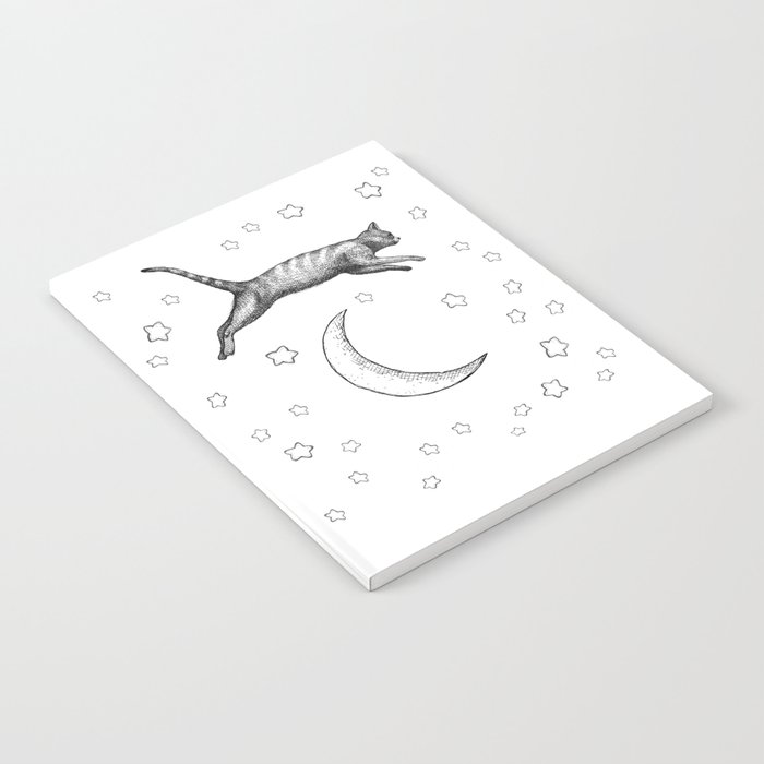 Cat Jumping Over The Moon Notebook