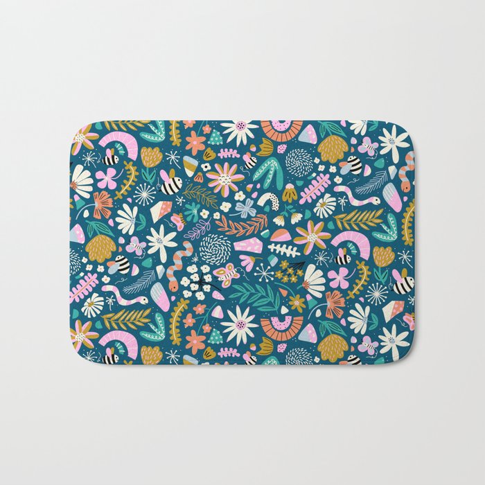 Cute Insects Kids Pattern Bath Mat