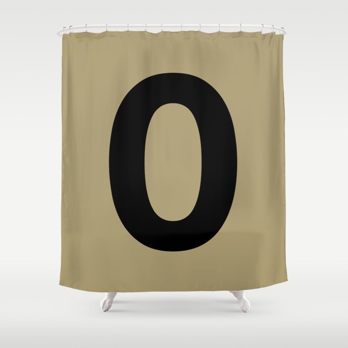 Number 0 (Black & Sand) Shower Curtain