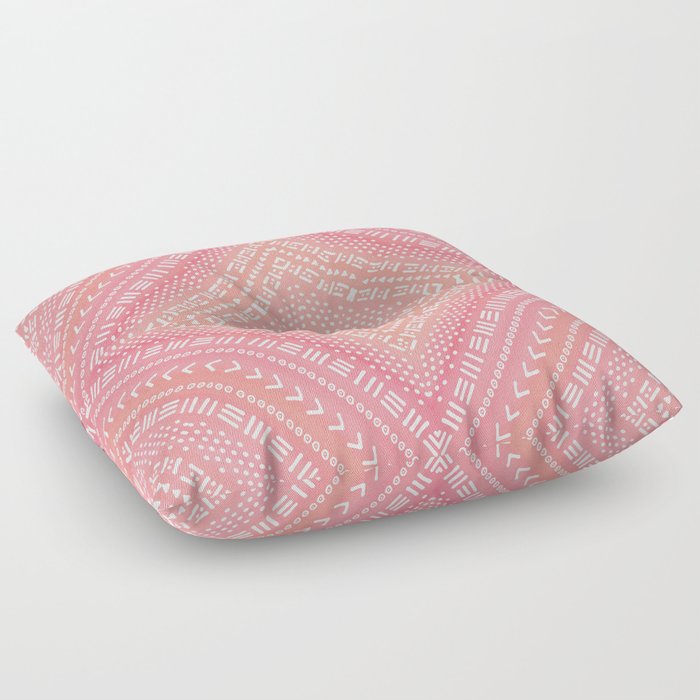 Light Pink Boho Kaleidoscope Floor Pillow