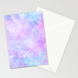 Pink Blue Galaxy Painting Stationery Card
