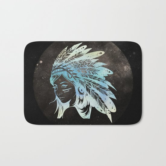 Moon Child Goddess Bohemian Girl Bath Mat