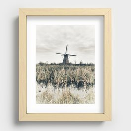 Traditional Dutch Windmill Recessed Framed Print