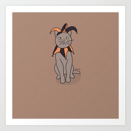 The Joking Kitty Art Print