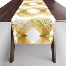 Geometric yellow gold linear minimal Table Runner