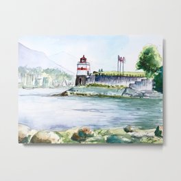 Stanley Park Vancouver Canada Metal Print | Britishcolumbia, Nature, Vancouverart, Stanleypark, Canada, Canadianart, Vancouverpainting, Forlivingroom, Lighthouseart, Canadianpainting 