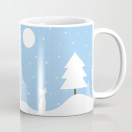 Cat in the snow Coffee Mug