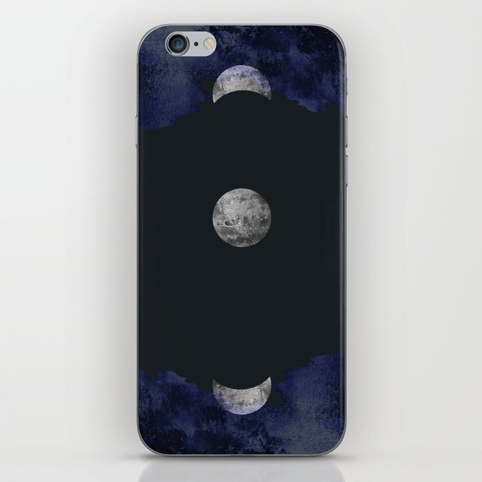 abstract composition night sky with moon iPhone Skin