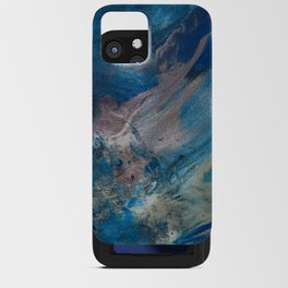 Blue Waves Painting Pattern Design iPhone Card Case