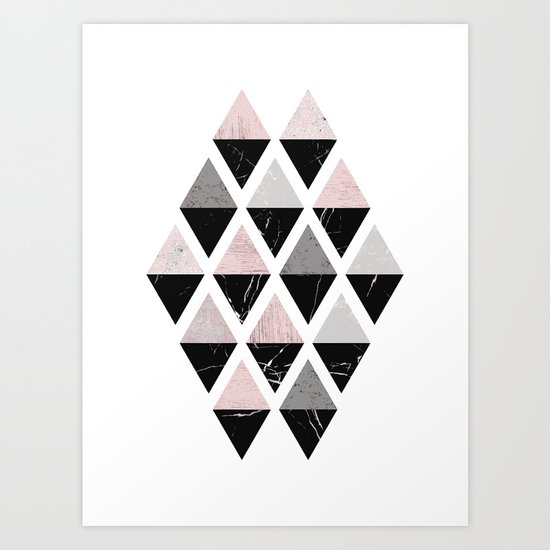 Diamonds modern art Art Print