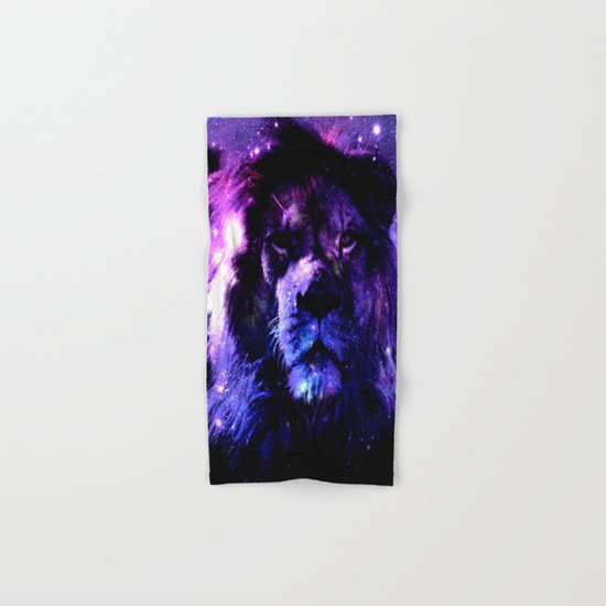 Lion leo purple Hand & Bath Towel