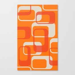 Retro Orange MCM Layered Boxes Print Canvas Print