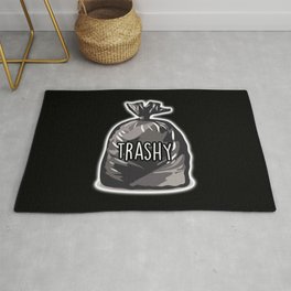 Trash Rug | Graphicdesign, Earthday, Horrible, Binman, Trash, Recycle, Trashpanda, Garbage, Plasticstraws, Waste 