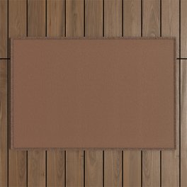 Dark Brown Solid Color Pairs Pantone Mocha Bisque 18-1140 TCX Shades of Brown Hues Outdoor Rug